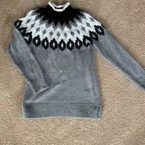 Black and White Fair Isle Sweater